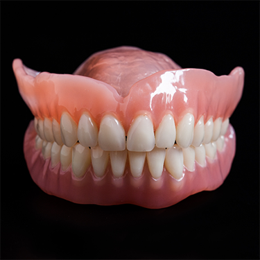 Close up of two full dentures