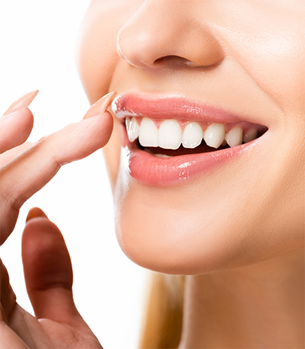 Close up of a woman's smile