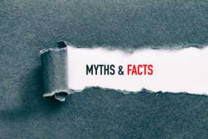 Myths & facts under ripped paper